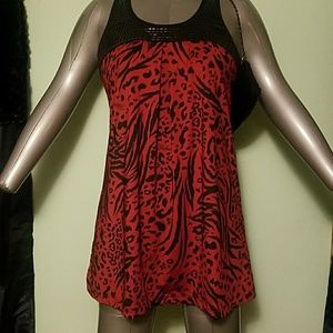 Wild Print Srudded Top with matching purse